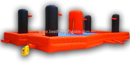 Bungee run basketball inflatable challenge games