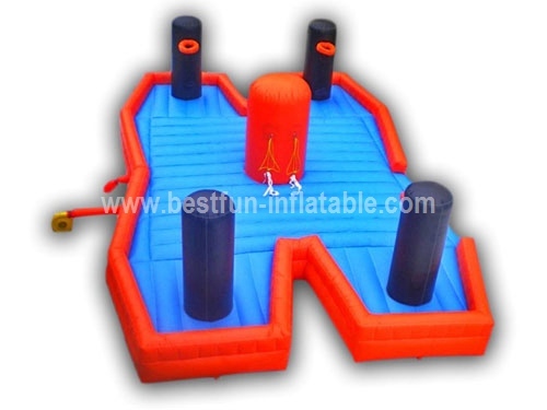 Bungee run basketball inflatable challenge games