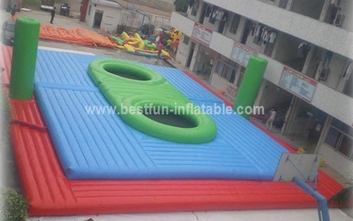 Giant durable inflatable Bossaball court