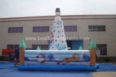 Inflatable climbing iceberg wall