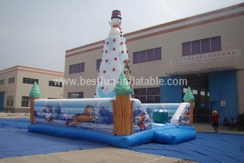 Inflatable climbing iceberg wall