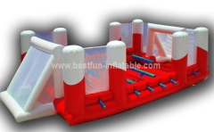 Inflatable human table football field