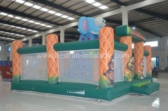 Inflatable sport game jungle climbing wall