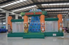 Inflatable sport game jungle climbing wall