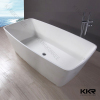 White Artificial Stone Acrylic Solid Surface Freestanding Bathtub