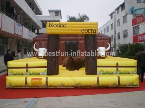 Mechanical bull with Inflatable square