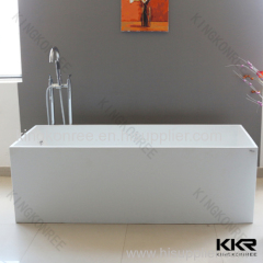 artificial stone square bathtub