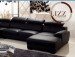 Black U Shape Leather Sofa