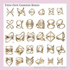 Wholesale-Pave Fashion Ring Wax setting 925 Sterling Silver Ring