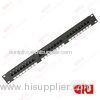 1U Ethernet 24 port UTP / FTP CAT6 Patch Panel Signal Transmission Smooth