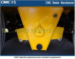 China CIMC 3 Axles Low Bed Semi Trailer for excavator transportation