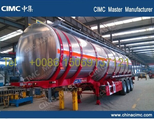 Chinese hot sale tri axle transporting fuel tank aluminum trailer