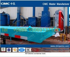 Chinese CIMC 3 Axles Low Bed Container Semi Trailer