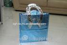 Foldable Laminated Blue Non Woven Fabric Bags / Reusable Shopping Bags For Accessories / Gift Packag