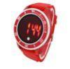 Silicone LED Digital Wrist Watch Trendy Red Ladies Electronic Watch