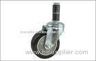 PVC Adapter Stem Swivel Caster Wheels with Single / double Axle