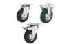 4&quot; 5&quot; Rigid Plate PU Heavy Duty Swivel Casters For Racking System