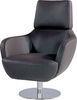 Italian Black Leather Modern Upholstered Chairs / Arm Chair For Living Room;office leather chair