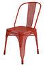 Red Commercial Tolix Modern Plastic Chairs For Restaurant / Club