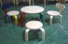 Natural White Birch Bent Wood Furniture With Children Table Set