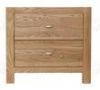 Modern Bedroom Ash Wood Furniture 2 Drawer Small Bedside Cabinet