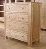 Classical Ash Wood Furniture 4 Drawer Wood File Cabinet With Natural
