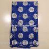 Blue Silver African Net Lace Fabrics For Evening Dresses