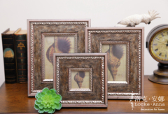 wood / oblong /classical photo frame