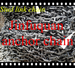 stud link anchor chains black tar painted chain