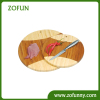 2 pcs round bamboo cutting board set