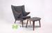 Leisure Hans J Wegner Papa Bear Modern Wood Chairs and ottomans sets grey