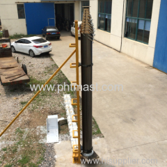 25m heavy duty pneumatic telescopic masts for mobile antenna tower