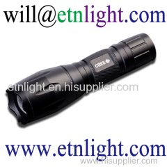 Flashlight 1x18650 Cell Batt Anodized Aluminum Telescopic Focusing Lens Cree XPE R2 LED Bulb 4Modes Tail Switch