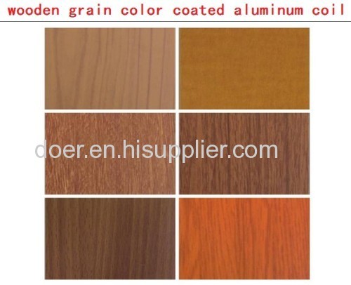 Wooden Grain Color Coated Aluminum Coil