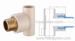 CPVC ASTM2846 standard water supply fittings(brass thread)