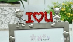 baby / metal / oblong photo frame