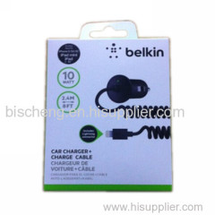 B.elkin Car Charger with Lightning Cable