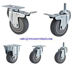 TPR castor wheel rigid castor brake castor swivel caster