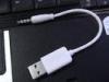 White Black 3.5mm Audio Universal USB Charger Cable For Ipod / Ipad