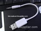 White Black 3.5mm Audio Universal USB Charger Cable For Ipod / Ipad