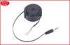 Black sync data Retractable Charging Cable 3.5*1.35 mm Plug for Electronic Cigarette