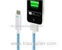 Current EL Cool Visible Light Charge Flashing USB Cable For Mobile Phone OEM