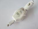 Fashion 5V 1A / 2A Portable Retractable Mini USB Car Chargers For Iphone 4 / 5