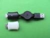 Micro 30 Pin Retractable 2 IN 1 Universal USB Charger Cable For DVD Player