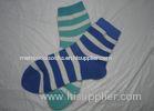 Ladies Colorful Stripes Cotton Short Socks with 90% Bilateral Cashmere for Winter