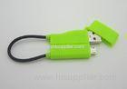 Green 2 In 1 Mini USB To Micro USB Cable For Iphones / Samsung