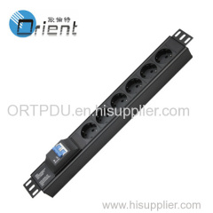 GER type PDU 6 Outlet with mini-circuit breaker