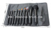 Black makeup brush set