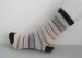 Ladies Colorful Striped Wool Socks Single Needle For Winter