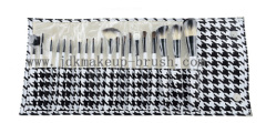 Black and white makeup brush set cosmetic makeup kit